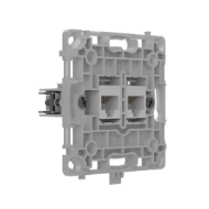 Ethernet zidna utičnica s dva priključka, bijela