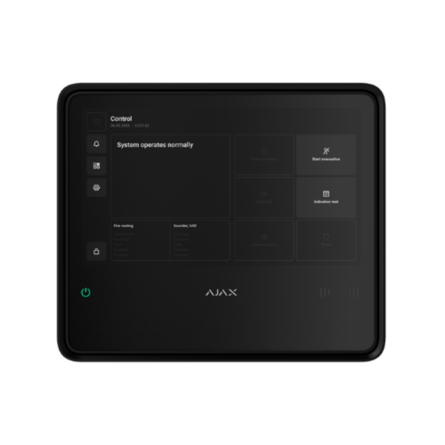 Bežična upravljačka i indikatorska jedinica (CIE) za sustav dojave požara, crne boje