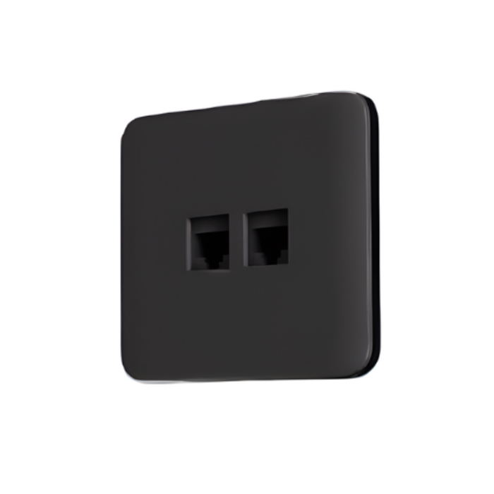 Pokrov za LAN utičnicu, crne boje.